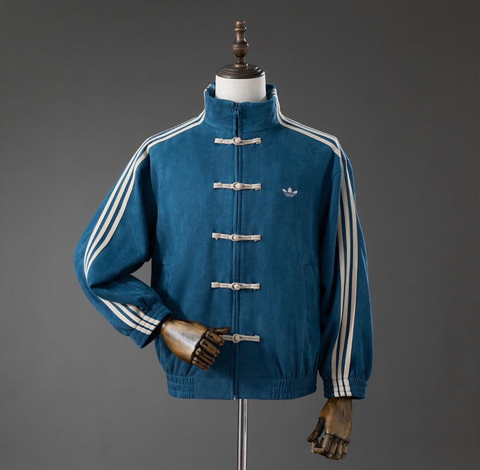 Veste style Tang (Nouvel An chinois) — Bleu jean