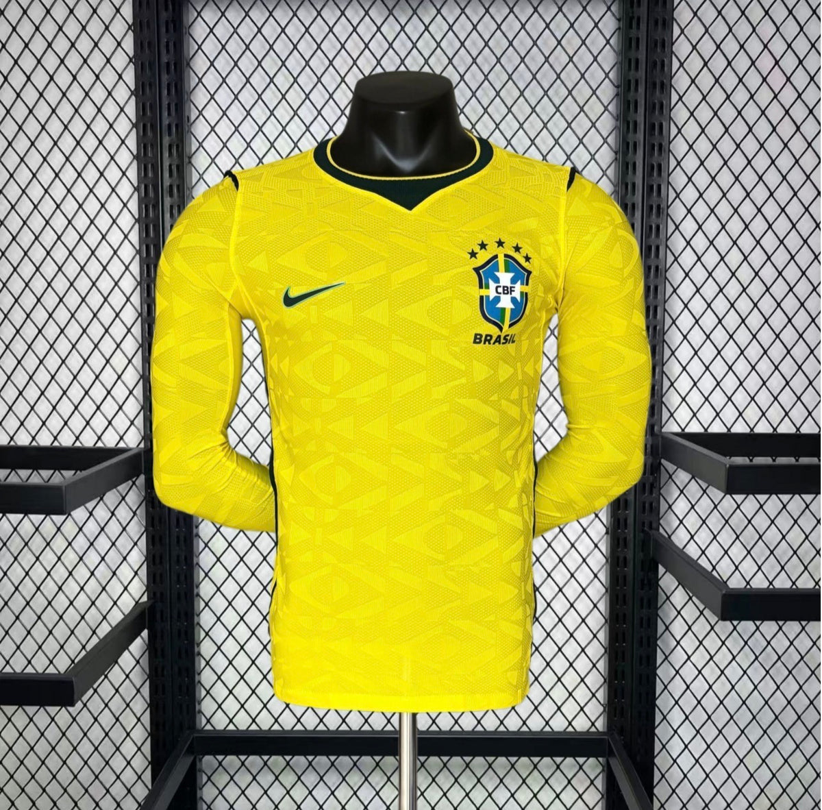 Men's Brazil 2026 World Cup Long-Sleeve Home Jersey