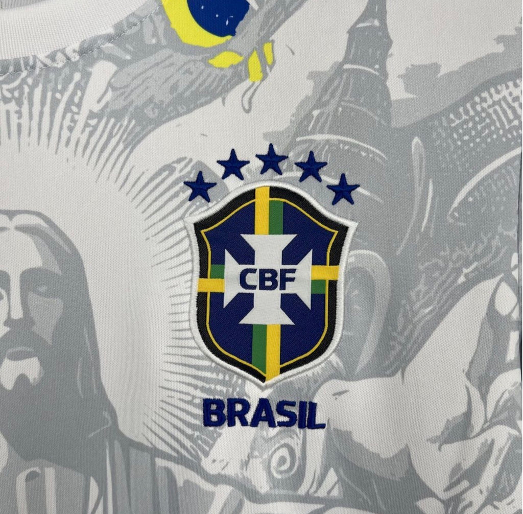 Maillot Blanc Édition Spéciale Brésil 2024/25
