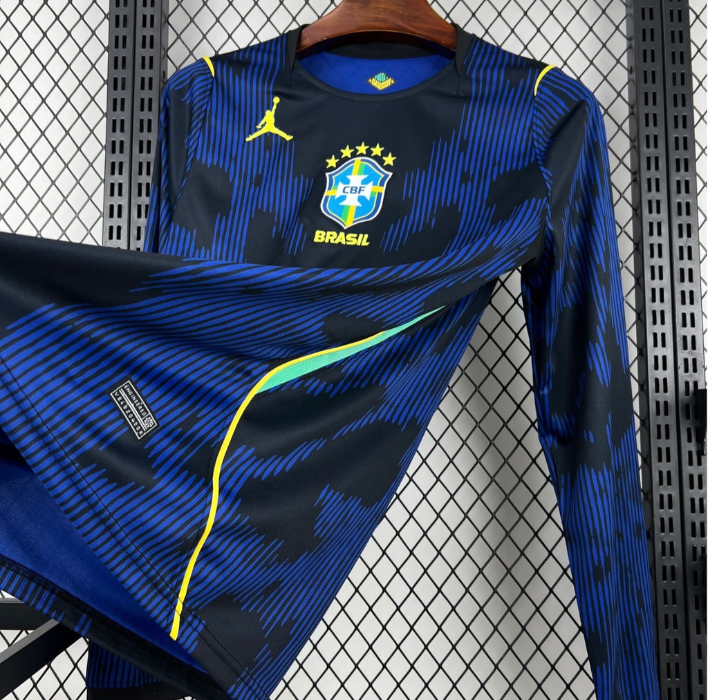Maillot extérieur Brésil 2026 Coupe du Monde manches longues – Homme
