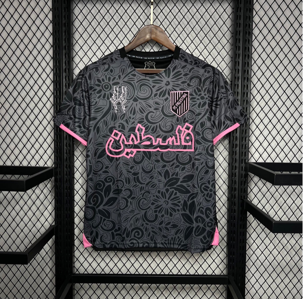 Men's Black Palestino Pre-Match T-Shirt 2023-24