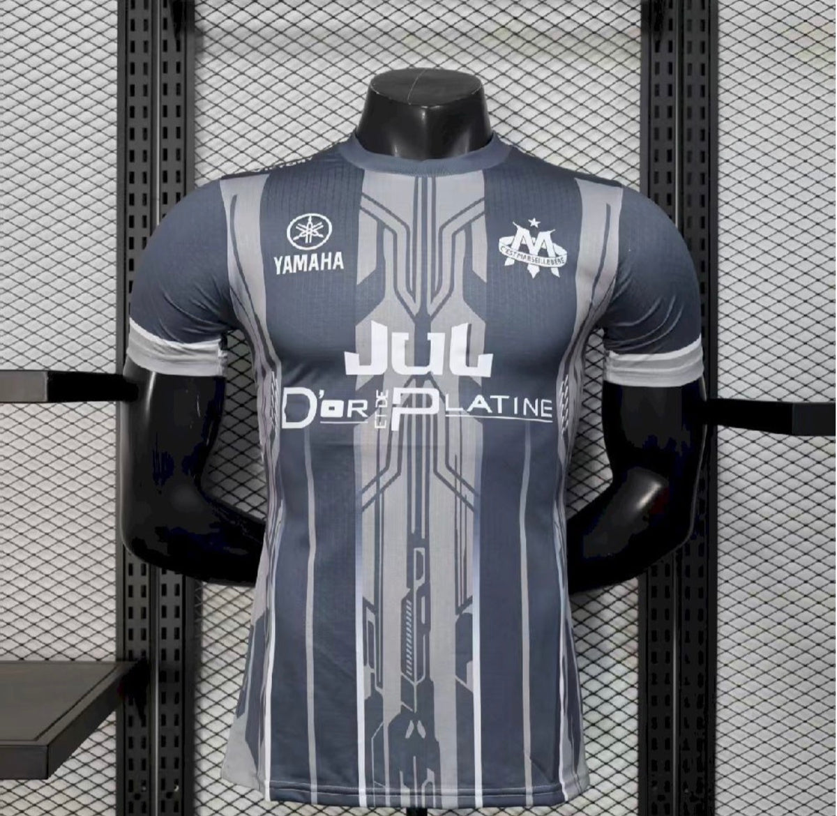 Men's gray Olympique de Marseille 2025/26 jersey