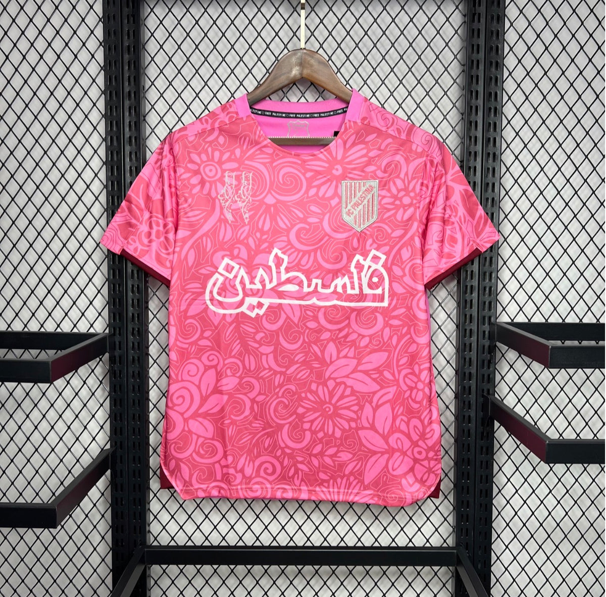 Men's Palestino Pink Pre-Match T-Shirt 2023-24