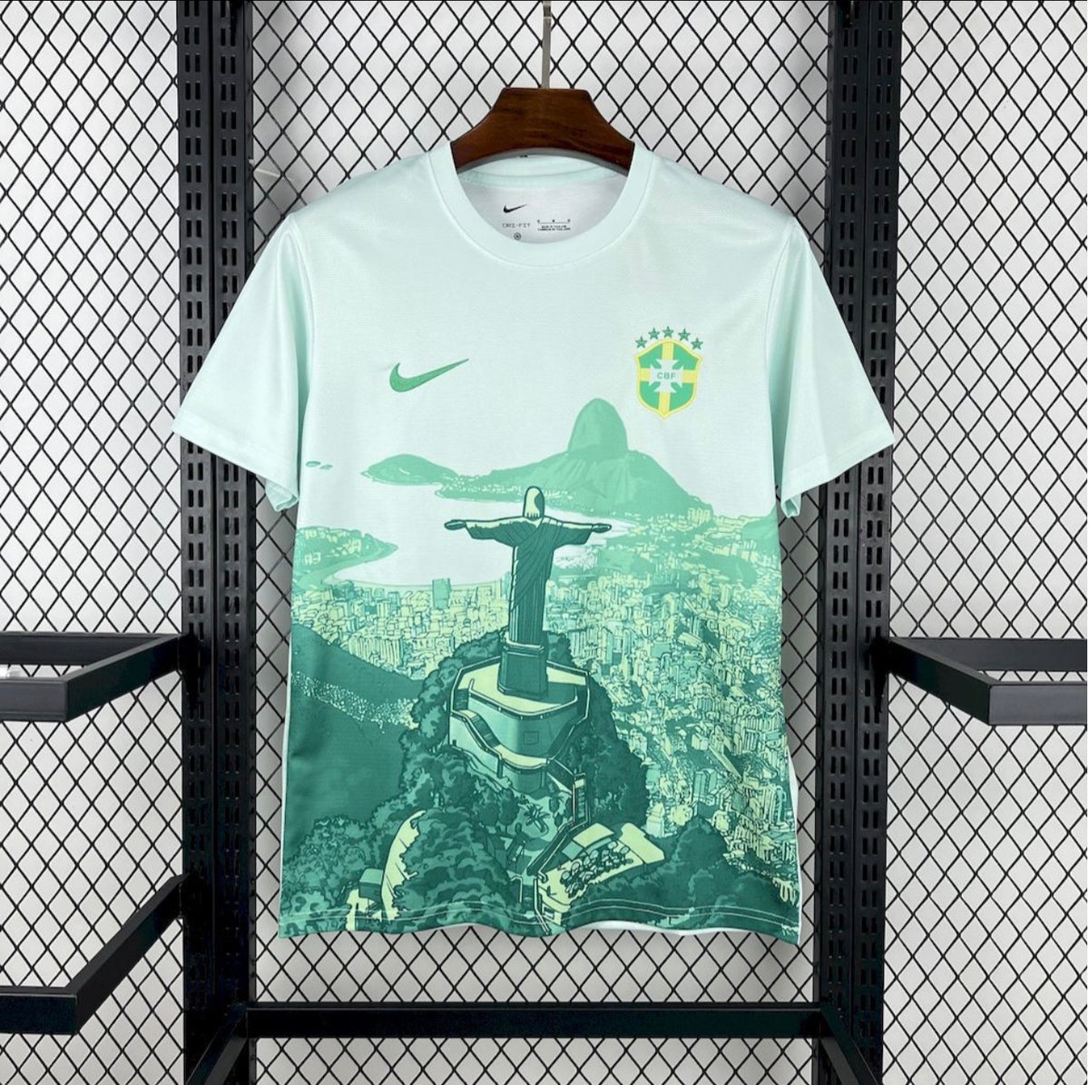 Green and White Brazil Jersey 2025/26