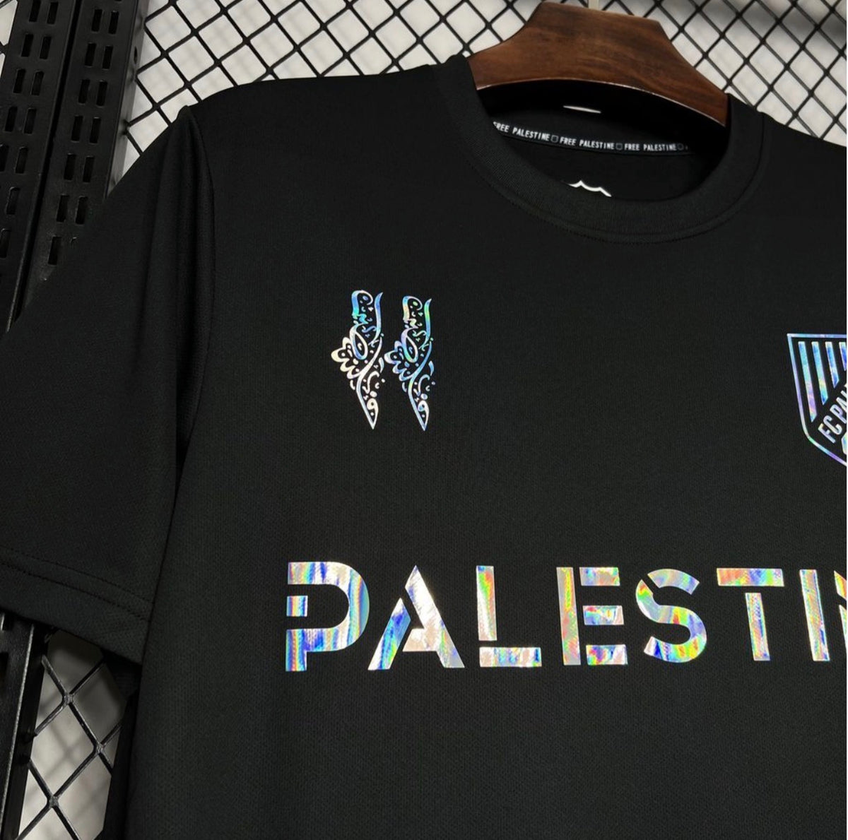 Men's Palestino Balmain Co-Branded T-Shirt Jersey 2024-25