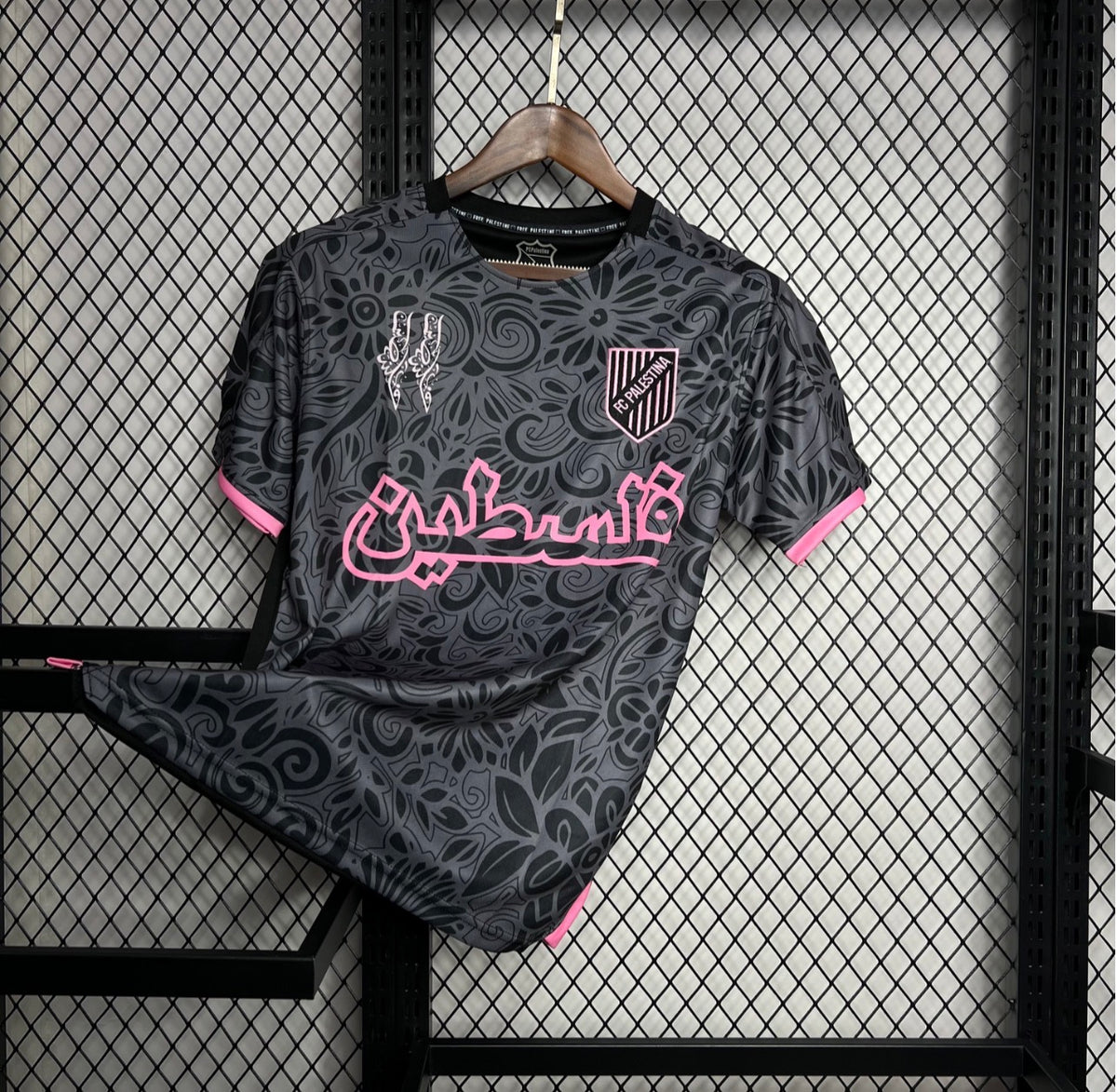 Men's Black Palestino Pre-Match T-Shirt 2023-24