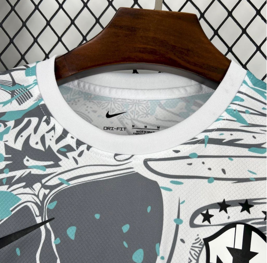 Maillot Joueur Édition Perroquet Blanc Brésil 2025/26